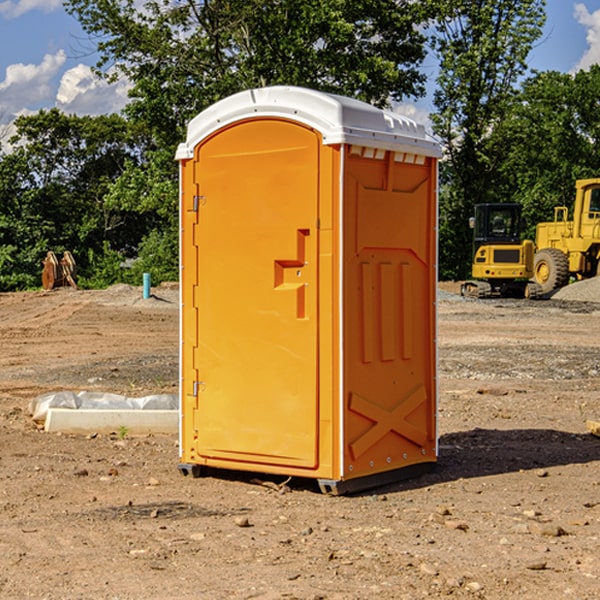 how often are the porta potties cleaned and serviced during a rental period in Stickney